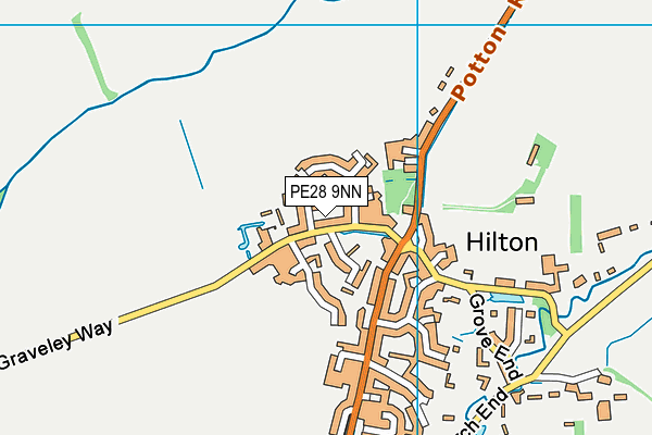 PE28 9NN map - OS VectorMap District (Ordnance Survey) PE28 9NN map - OS VectorMap District (Ordnance Survey)