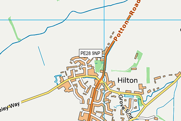 PE28 9NP map - OS VectorMap District (Ordnance Survey) PE28 9NP map - OS VectorMap District (Ordnance Survey)