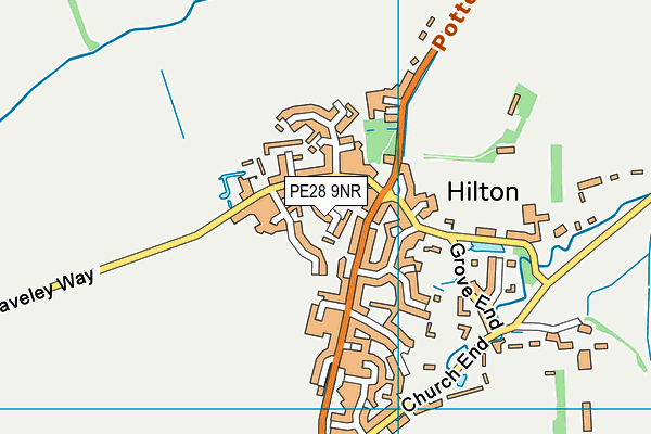PE28 9NR map - OS VectorMap District (Ordnance Survey) PE28 9NR map - OS VectorMap District (Ordnance Survey)