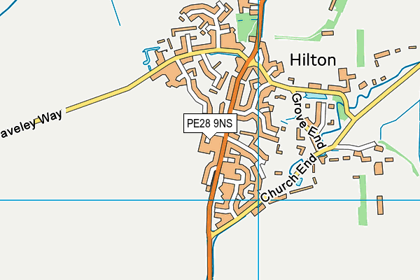 PE28 9NS map - OS VectorMap District (Ordnance Survey) PE28 9NS map - OS VectorMap District (Ordnance Survey)
