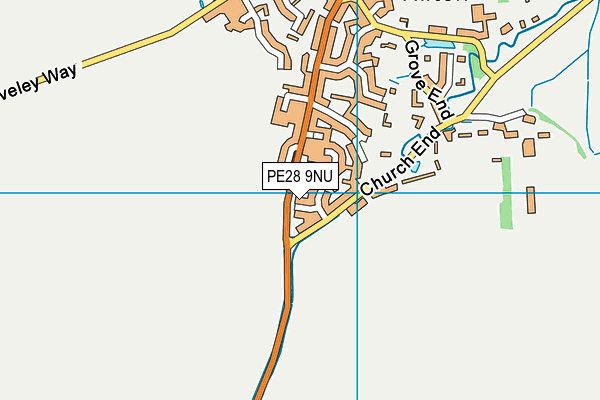 PE28 9NU map - OS VectorMap District (Ordnance Survey) PE28 9NU map - OS VectorMap District (Ordnance Survey)