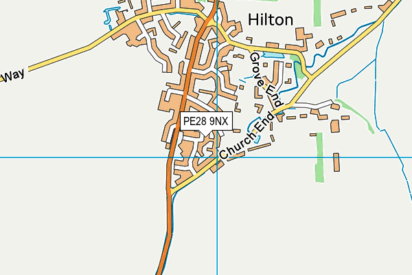 PE28 9NX map - OS VectorMap District (Ordnance Survey) PE28 9NX map - OS VectorMap District (Ordnance Survey)