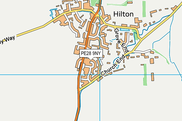 PE28 9NY map - OS VectorMap District (Ordnance Survey) PE28 9NY map - OS VectorMap District (Ordnance Survey)