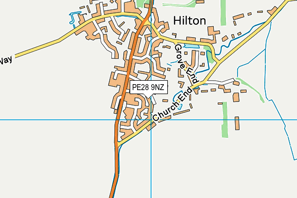 PE28 9NZ map - OS VectorMap District (Ordnance Survey) PE28 9NZ map - OS VectorMap District (Ordnance Survey)