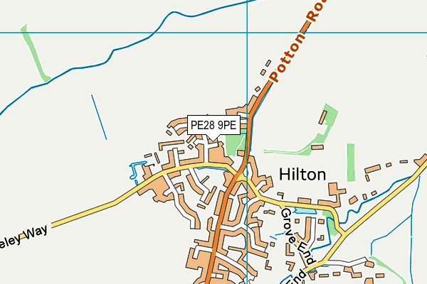 PE28 9PE map - OS VectorMap District (Ordnance Survey) PE28 9PE map - OS VectorMap District (Ordnance Survey)