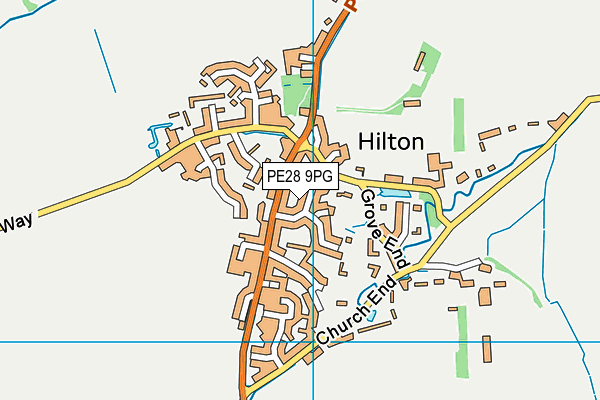 PE28 9PG map - OS VectorMap District (Ordnance Survey) PE28 9PG map - OS VectorMap District (Ordnance Survey)