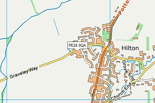 PE28 9QA map - OS VectorMap District (Ordnance Survey) PE28 9QA map - OS VectorMap District (Ordnance Survey)