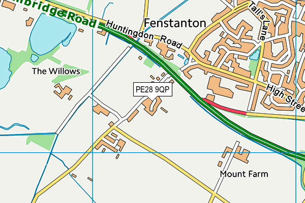 PE28 9QP map - OS VectorMap District (Ordnance Survey) PE28 9QP map - OS VectorMap District (Ordnance Survey)