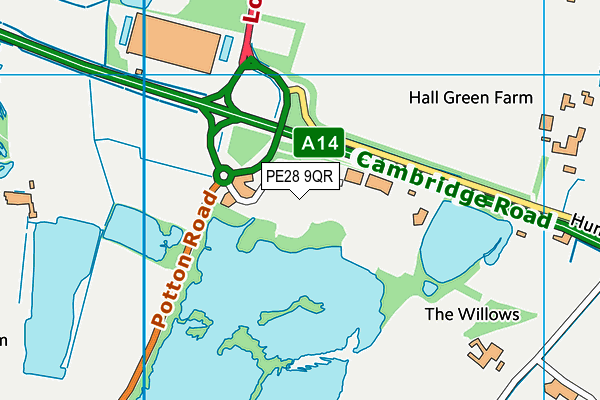PE28 9QR map - OS VectorMap District (Ordnance Survey) PE28 9QR map - OS VectorMap District (Ordnance Survey)
