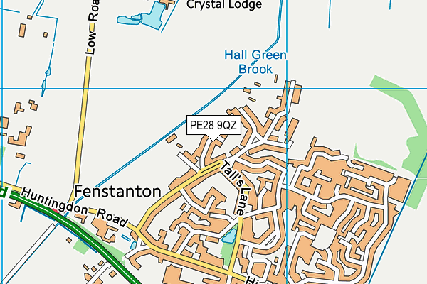 PE28 9QZ map - OS VectorMap District (Ordnance Survey) PE28 9QZ map - OS VectorMap District (Ordnance Survey)