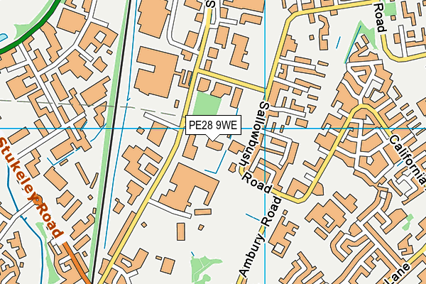 PE28 9WE map - OS VectorMap District (Ordnance Survey) PE28 9WE map - OS VectorMap District (Ordnance Survey)