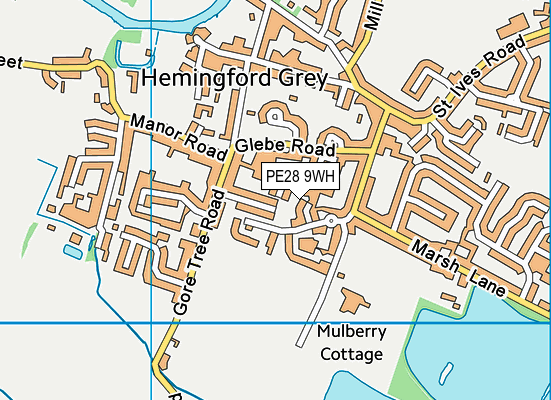 PE28 9WH map - OS VectorMap District (Ordnance Survey) PE28 9WH map - OS VectorMap District (Ordnance Survey)