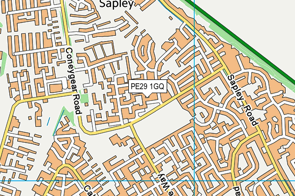 PE29 1GQ map - OS VectorMap District (Ordnance Survey) PE29 1GQ map - OS VectorMap District (Ordnance Survey)