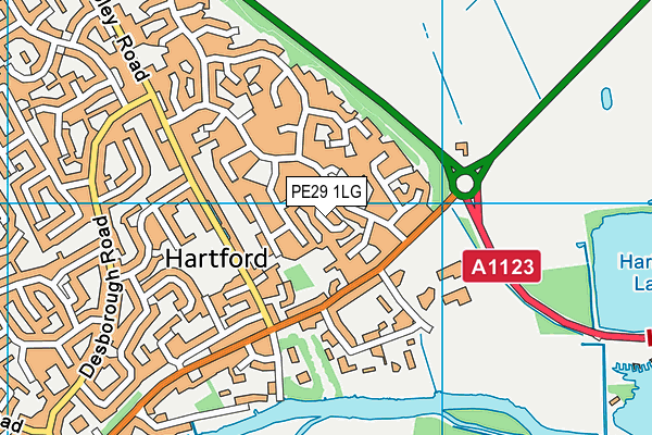 PE29 1LG map - OS VectorMap District (Ordnance Survey) PE29 1LG map - OS VectorMap District (Ordnance Survey)