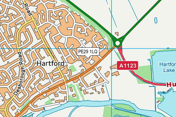 PE29 1LQ map - OS VectorMap District (Ordnance Survey) PE29 1LQ map - OS VectorMap District (Ordnance Survey)