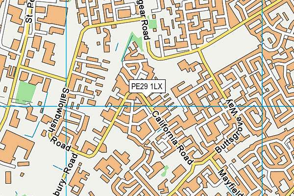PE29 1LX map - OS VectorMap District (Ordnance Survey) PE29 1LX map - OS VectorMap District (Ordnance Survey)