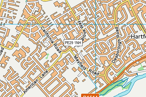 PE29 1NH map - OS VectorMap District (Ordnance Survey) PE29 1NH map - OS VectorMap District (Ordnance Survey)