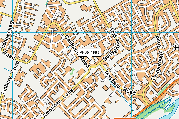 PE29 1NQ map - OS VectorMap District (Ordnance Survey) PE29 1NQ map - OS VectorMap District (Ordnance Survey)