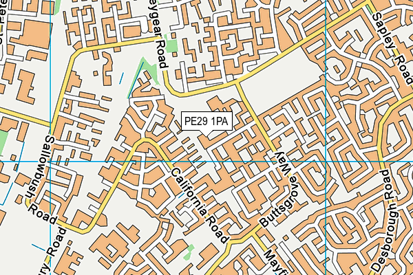 PE29 1PA map - OS VectorMap District (Ordnance Survey) PE29 1PA map - OS VectorMap District (Ordnance Survey)