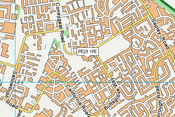 PE29 1PE map - OS VectorMap District (Ordnance Survey) PE29 1PE map - OS VectorMap District (Ordnance Survey)
