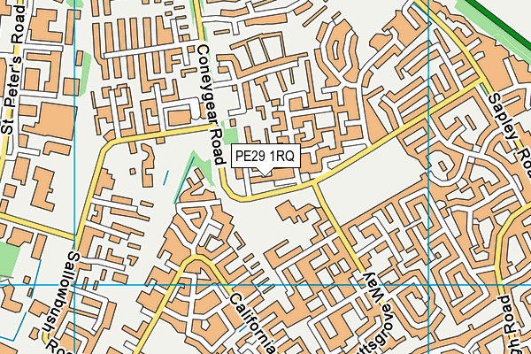 PE29 1RQ map - OS VectorMap District (Ordnance Survey) PE29 1RQ map - OS VectorMap District (Ordnance Survey)