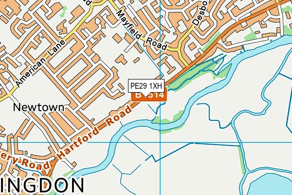 PE29 1XH map - OS VectorMap District (Ordnance Survey) PE29 1XH map - OS VectorMap District (Ordnance Survey)