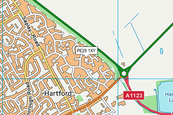 PE29 1XY map - OS VectorMap District (Ordnance Survey) PE29 1XY map - OS VectorMap District (Ordnance Survey)