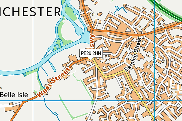 PE29 2HN map - OS VectorMap District (Ordnance Survey) PE29 2HN map - OS VectorMap District (Ordnance Survey)