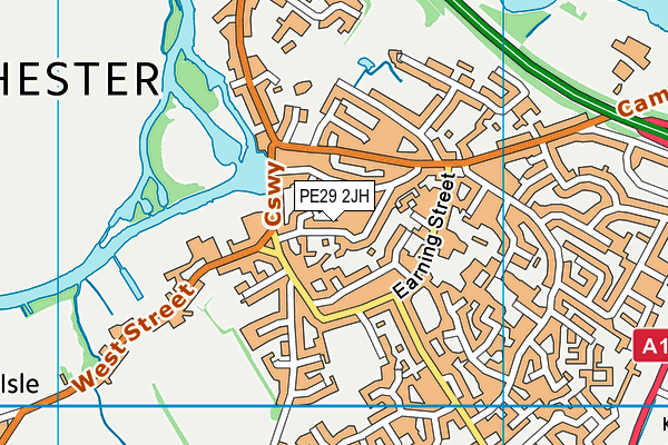 PE29 2JH map - OS VectorMap District (Ordnance Survey) PE29 2JH map - OS VectorMap District (Ordnance Survey)