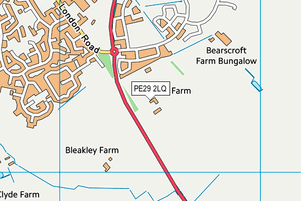 PE29 2LQ map - OS VectorMap District (Ordnance Survey) PE29 2LQ map - OS VectorMap District (Ordnance Survey)