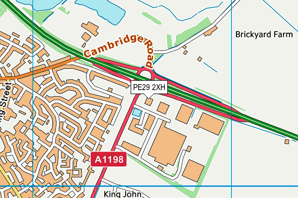 PE29 2XH map - OS VectorMap District (Ordnance Survey) PE29 2XH map - OS VectorMap District (Ordnance Survey)