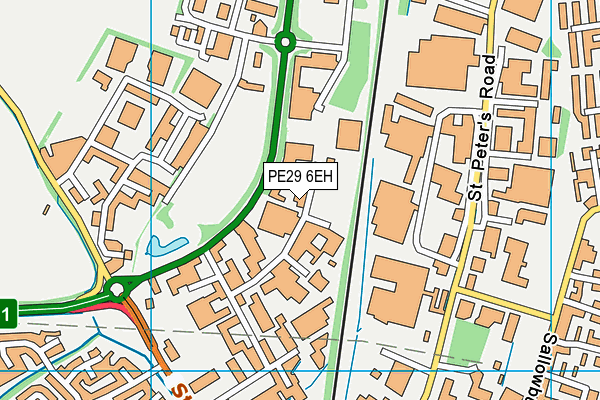 PE29 6EH map - OS VectorMap District (Ordnance Survey) PE29 6EH map - OS VectorMap District (Ordnance Survey)