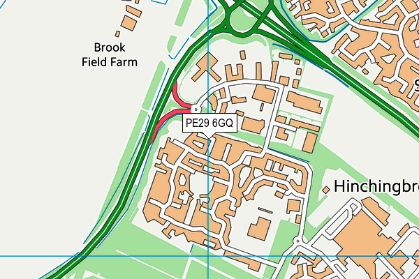 PE29 6GQ map - OS VectorMap District (Ordnance Survey) PE29 6GQ map - OS VectorMap District (Ordnance Survey)