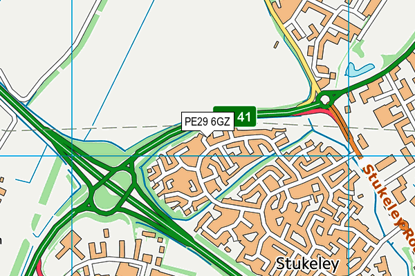 PE29 6GZ map - OS VectorMap District (Ordnance Survey) PE29 6GZ map - OS VectorMap District (Ordnance Survey)