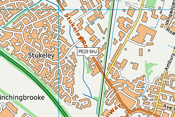 PE29 6HJ map - OS VectorMap District (Ordnance Survey) PE29 6HJ map - OS VectorMap District (Ordnance Survey)