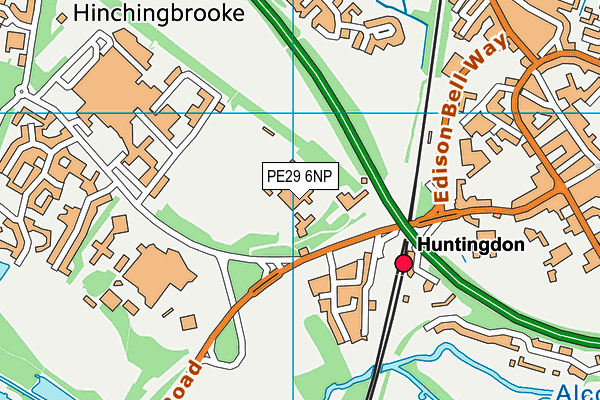 PE29 6NP map - OS VectorMap District (Ordnance Survey) PE29 6NP map - OS VectorMap District (Ordnance Survey)