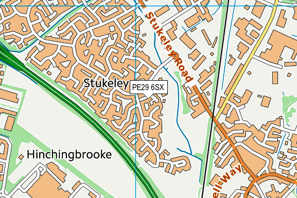 PE29 6SX map - OS VectorMap District (Ordnance Survey) PE29 6SX map - OS VectorMap District (Ordnance Survey)