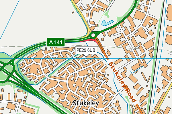 PE29 6UB map - OS VectorMap District (Ordnance Survey) PE29 6UB map - OS VectorMap District (Ordnance Survey)
