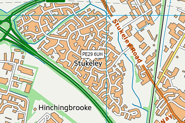PE29 6UH map - OS VectorMap District (Ordnance Survey)