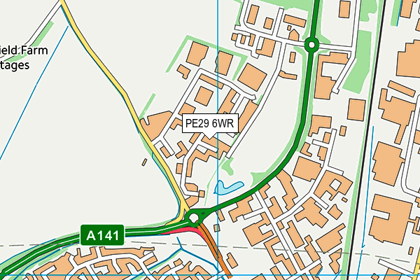 PE29 6WR map - OS VectorMap District (Ordnance Survey) PE29 6WR map - OS VectorMap District (Ordnance Survey)