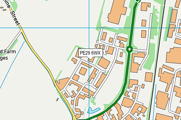 PE29 6WX map - OS VectorMap District (Ordnance Survey) PE29 6WX map - OS VectorMap District (Ordnance Survey)