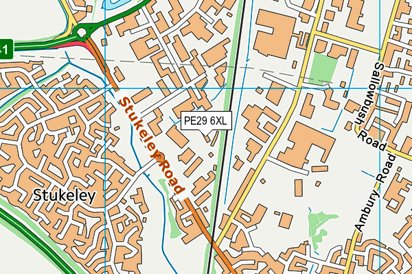 PE29 6XL map - OS VectorMap District (Ordnance Survey) PE29 6XL map - OS VectorMap District (Ordnance Survey)