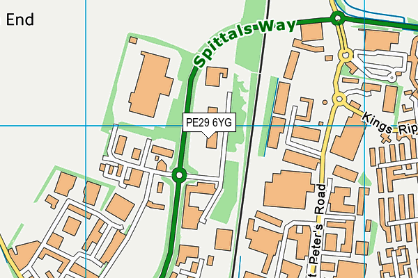 PE29 6YG map - OS VectorMap District (Ordnance Survey) PE29 6YG map - OS VectorMap District (Ordnance Survey)