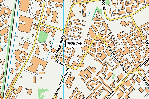 PE29 7AH map - OS VectorMap District (Ordnance Survey) PE29 7AH map - OS VectorMap District (Ordnance Survey)