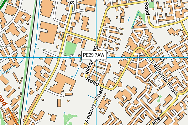 PE29 7AW map - OS VectorMap District (Ordnance Survey) PE29 7AW map - OS VectorMap District (Ordnance Survey)
