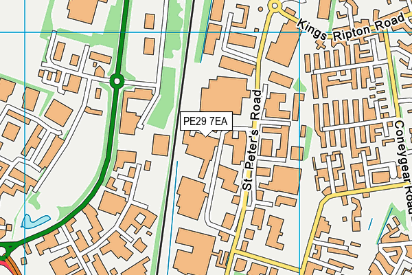 PE29 7EA map - OS VectorMap District (Ordnance Survey) PE29 7EA map - OS VectorMap District (Ordnance Survey)