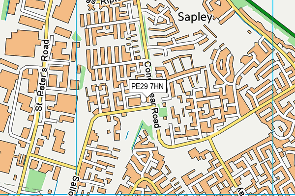 PE29 7HN map - OS VectorMap District (Ordnance Survey)