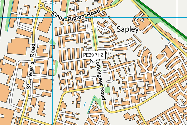 PE29 7HZ map - OS VectorMap District (Ordnance Survey) PE29 7HZ map - OS VectorMap District (Ordnance Survey)