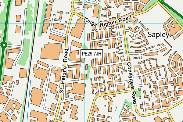 PE29 7JH map - OS VectorMap District (Ordnance Survey) PE29 7JH map - OS VectorMap District (Ordnance Survey)