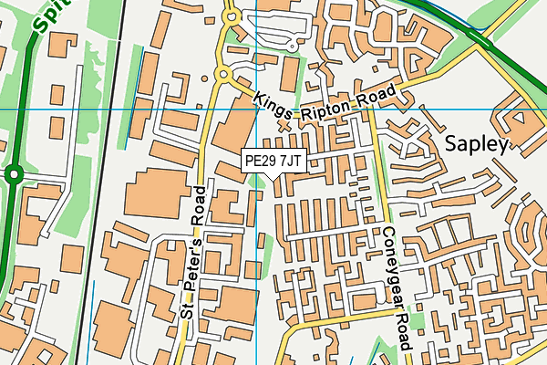 PE29 7JT map - OS VectorMap District (Ordnance Survey) PE29 7JT map - OS VectorMap District (Ordnance Survey)